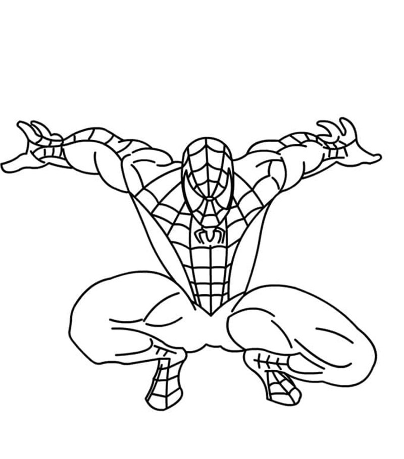 tranh tô màu người nhện 9