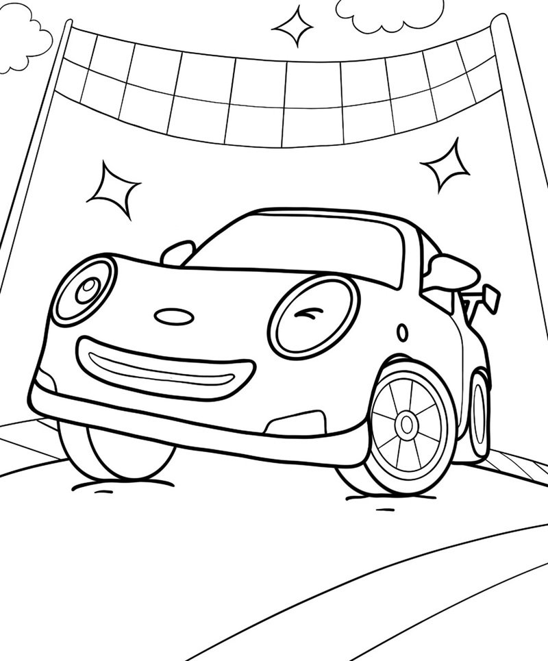 tranh tô màu phương tiện giao thông 16