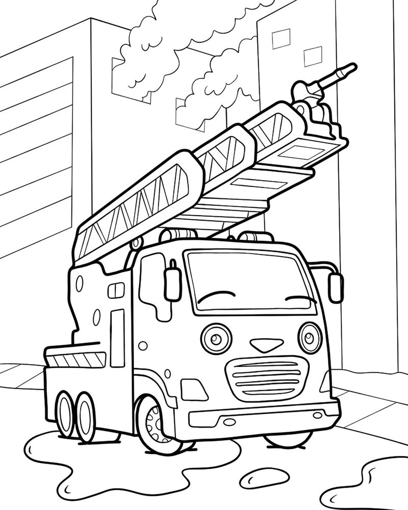 tranh tô màu phương tiện giao thông 17