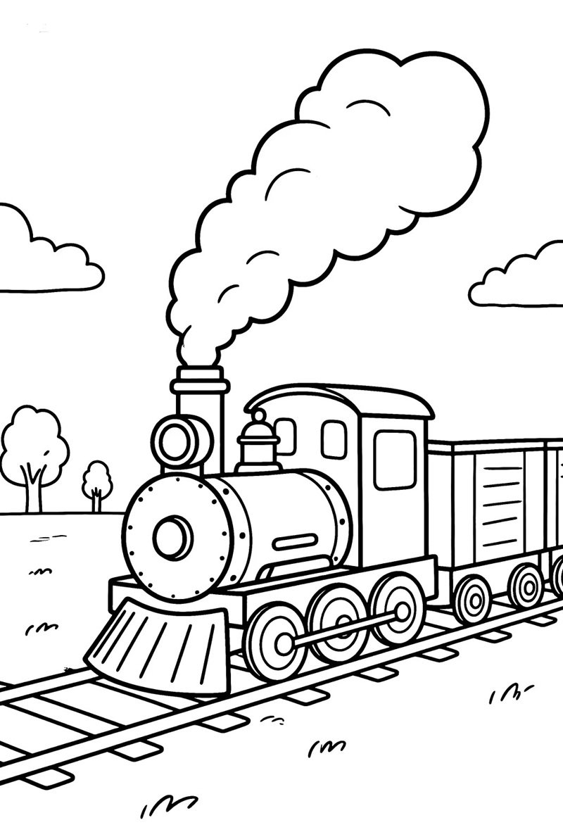 tranh tô màu phương tiện giao thông 18