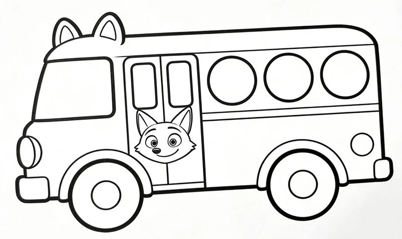 tranh tô màu phương tiện giao thông 19