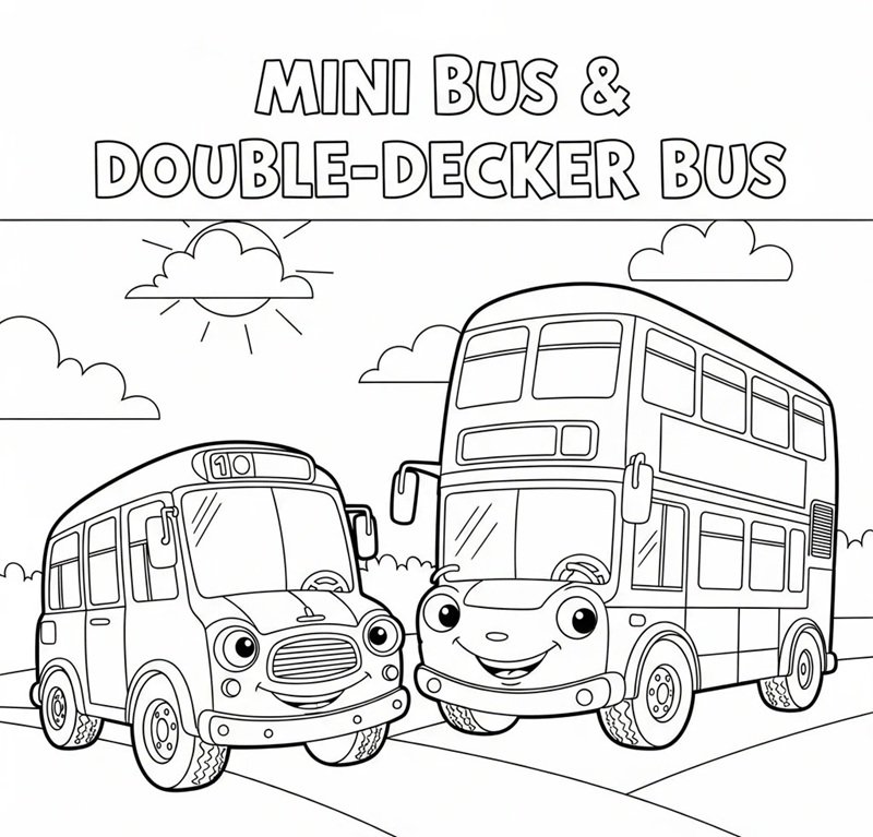 tranh tô màu phương tiện giao thông 2