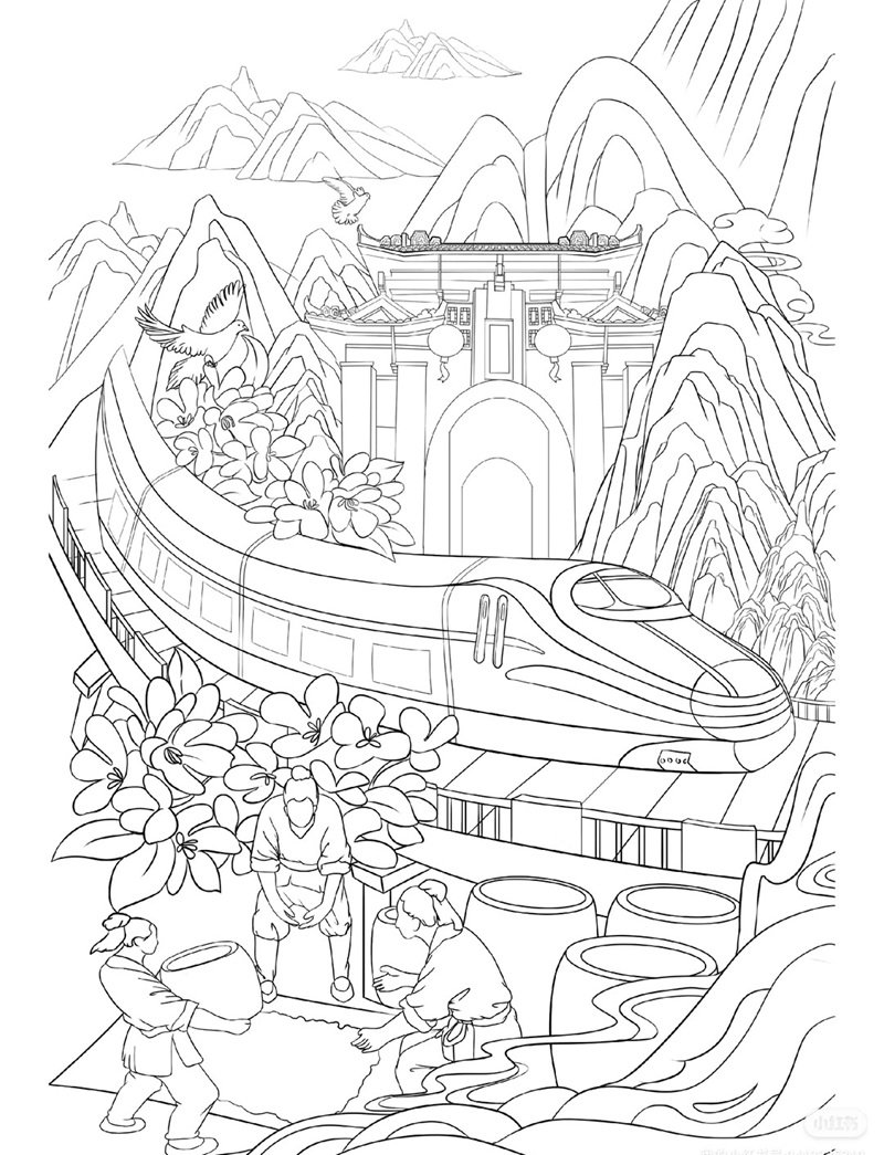 tranh tô màu phương tiện giao thông 20