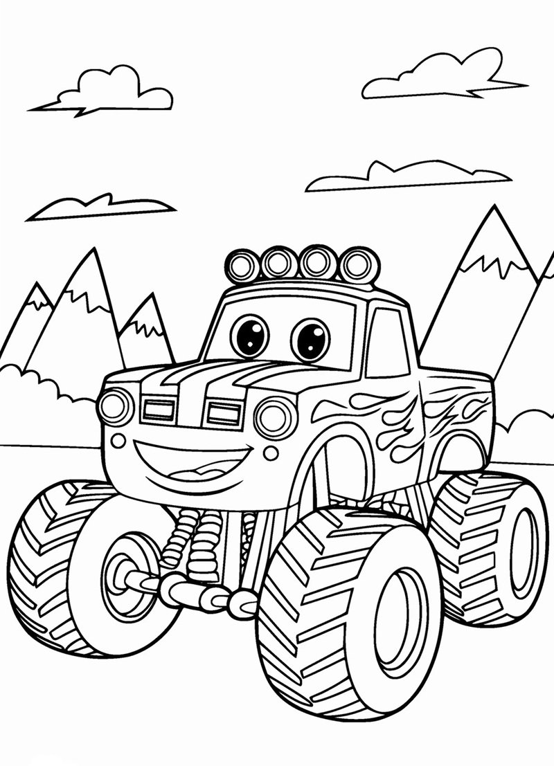 tranh tô màu phương tiện giao thông 26