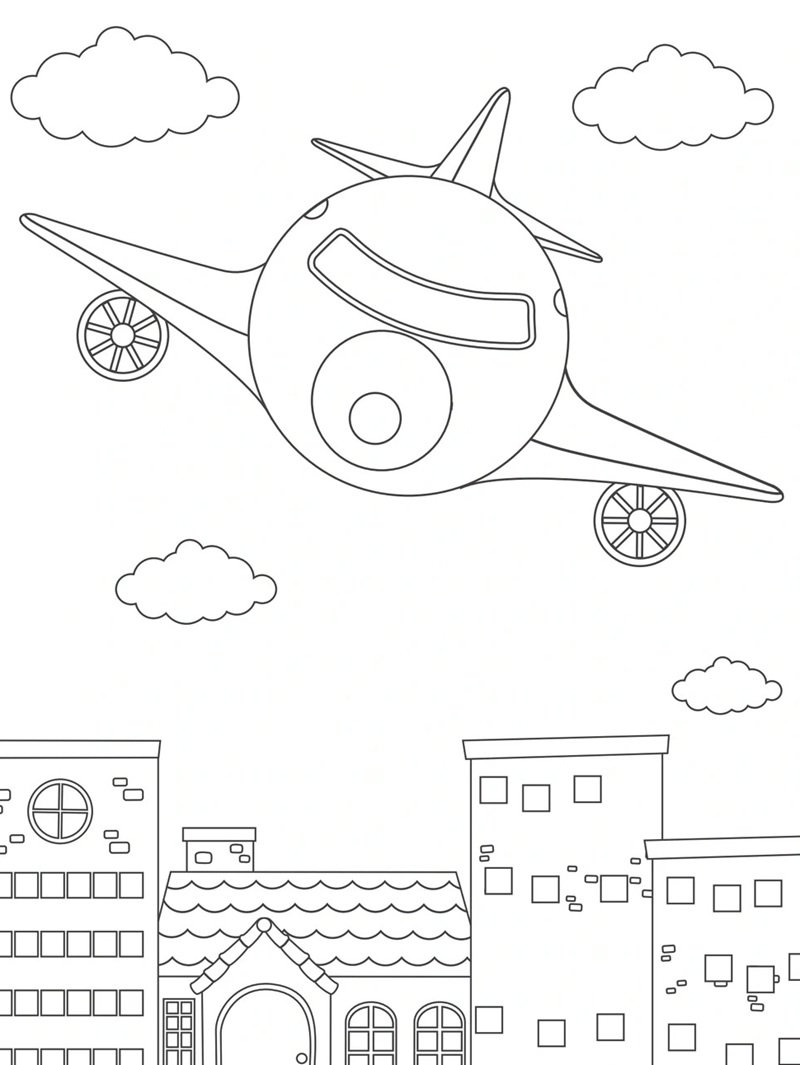 tranh tô màu phương tiện giao thông 30