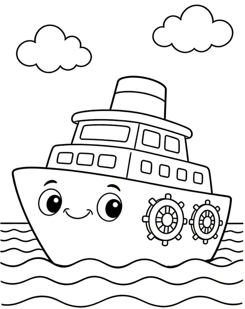 tranh tô màu phương tiện giao thông 34