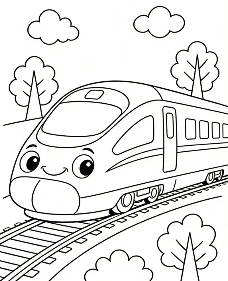 tranh tô màu phương tiện giao thông 35