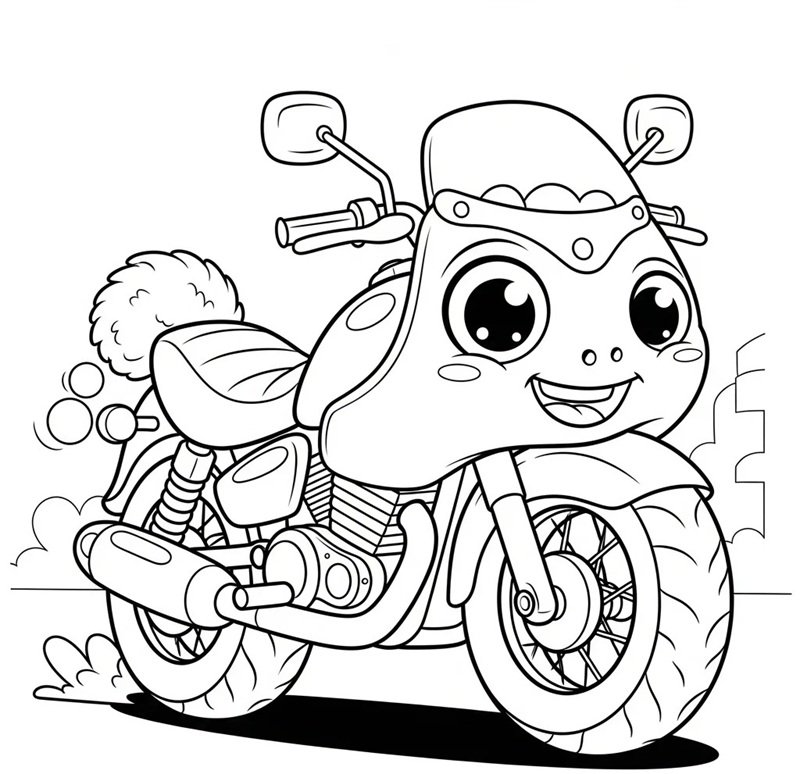 tranh tô màu phương tiện giao thông 39