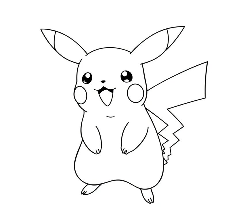 tranh tô màu pikachu 1