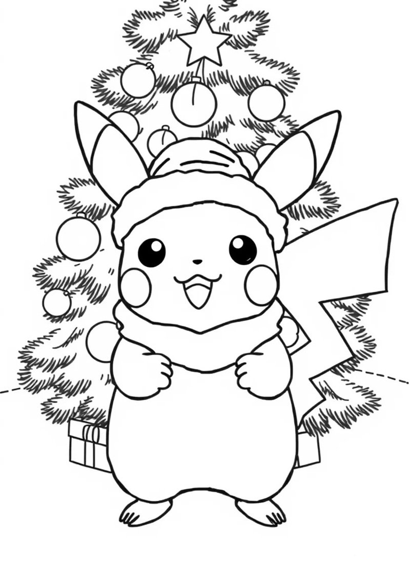 tranh tô màu pikachu 16