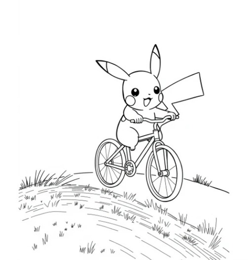 tranh tô màu pikachu 18