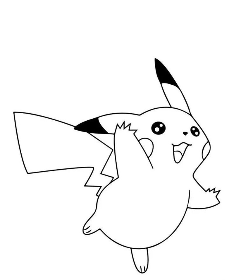 tranh tô màu pikachu 26