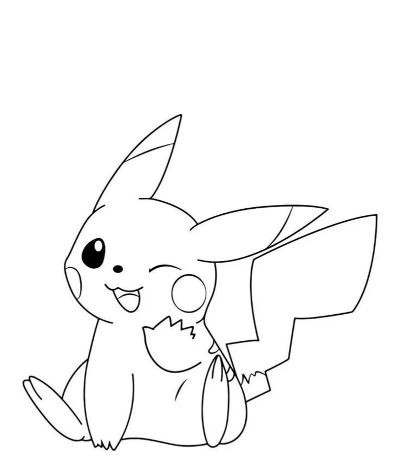 tranh tô màu pikachu 27