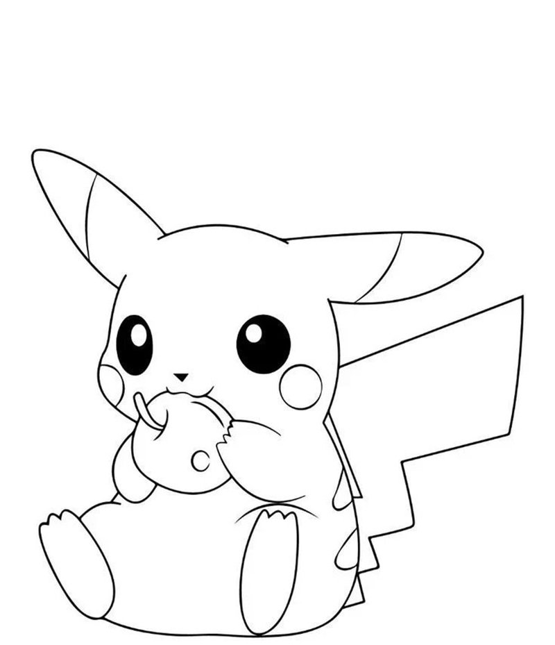 tranh tô màu pikachu 29