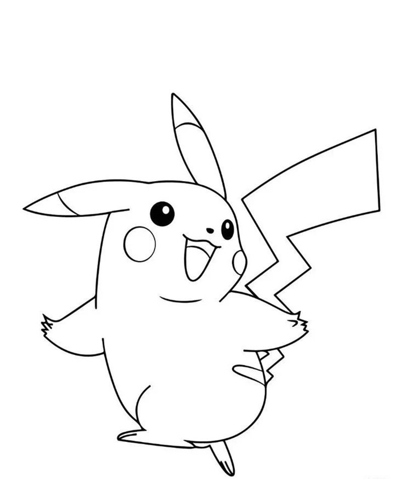 tranh tô màu pikachu 30