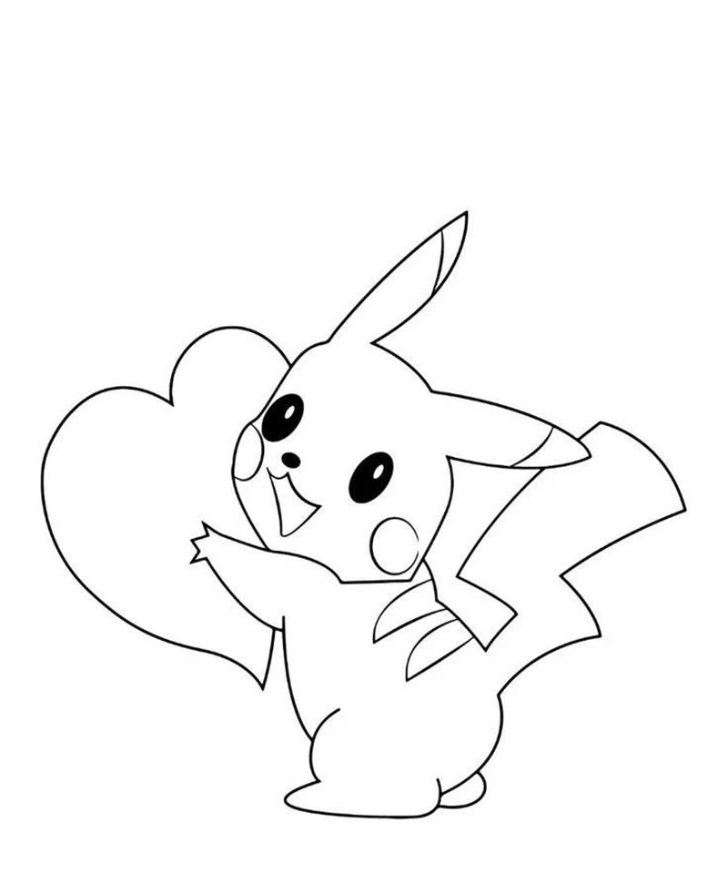 tranh tô màu pikachu 32