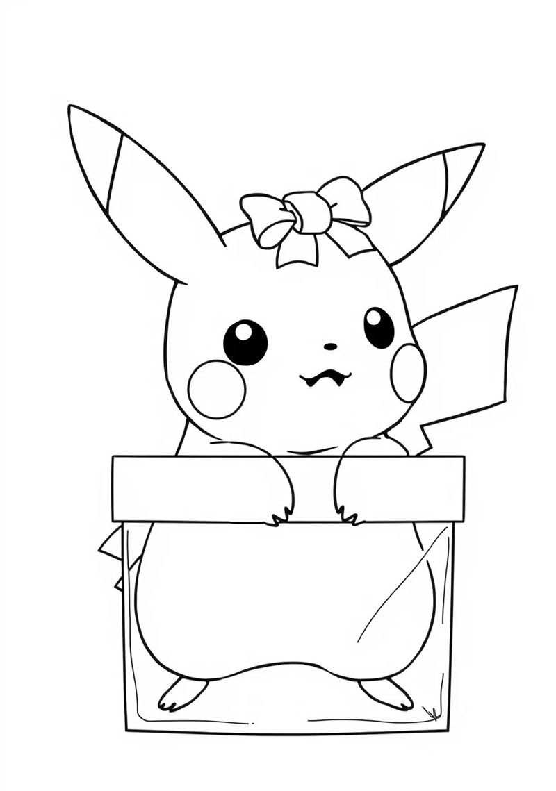 tranh tô màu pikachu 8