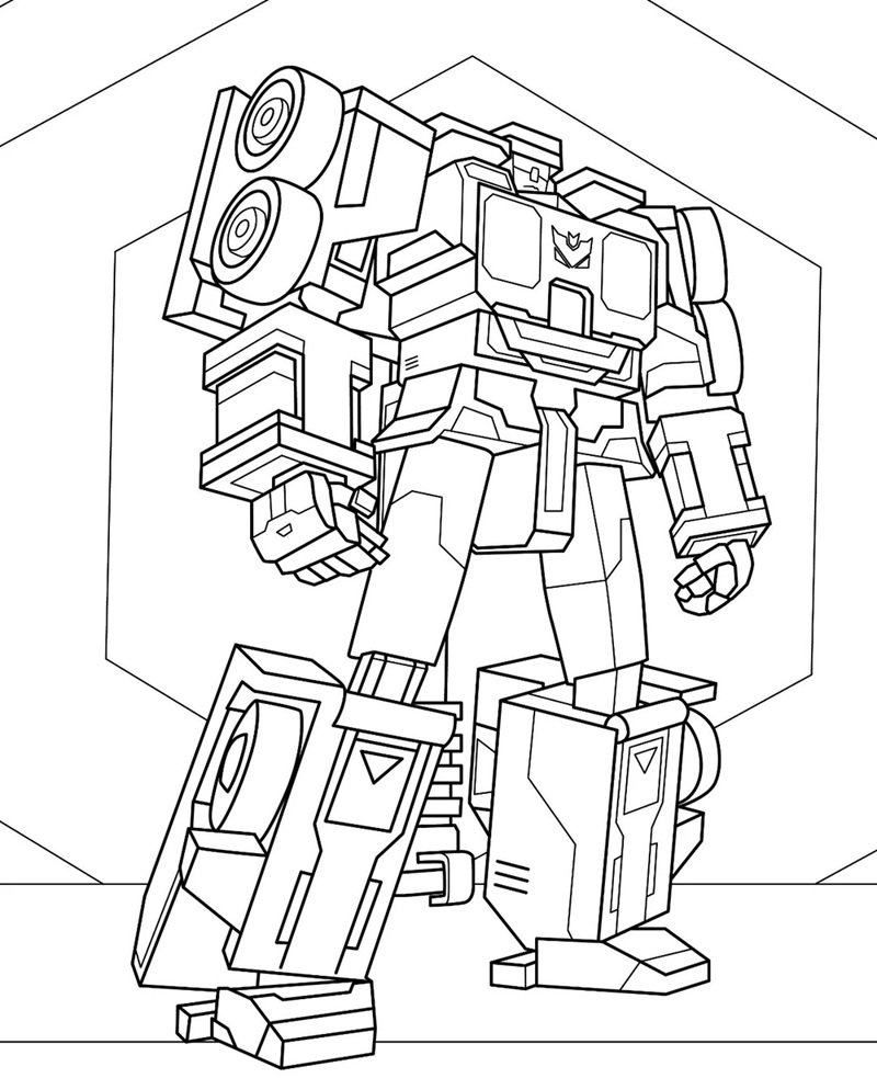 tranh tô màu robot 10