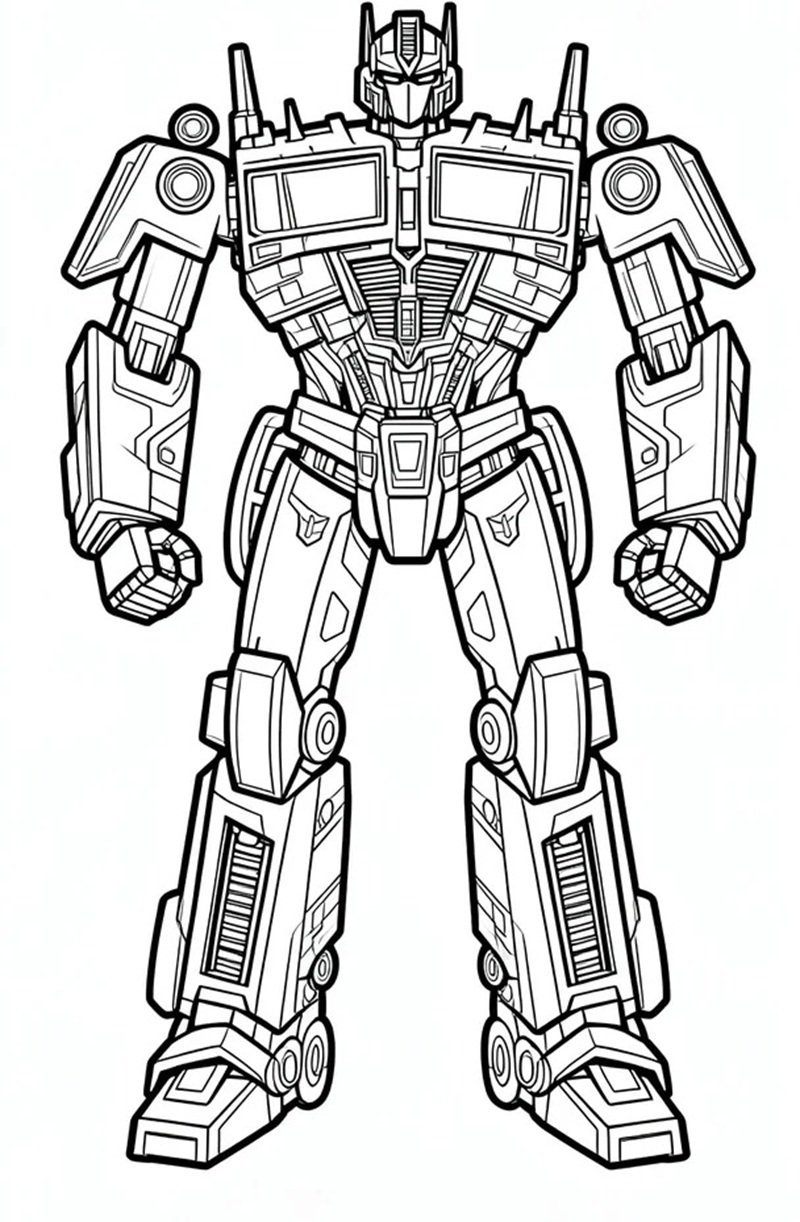 tranh tô màu robot 11