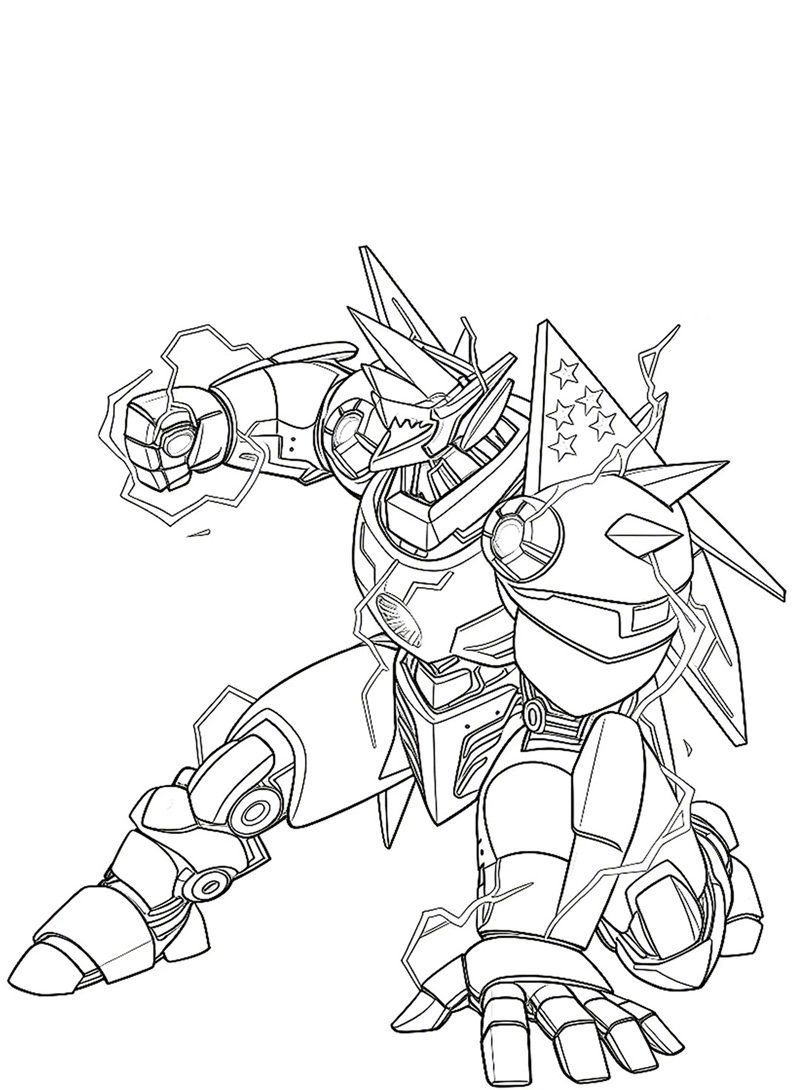 tranh tô màu robot 12