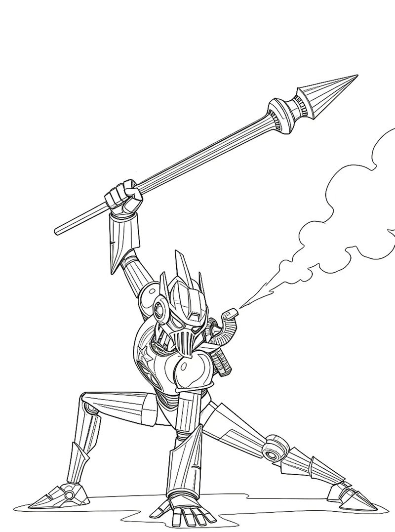 tranh tô màu robot 13