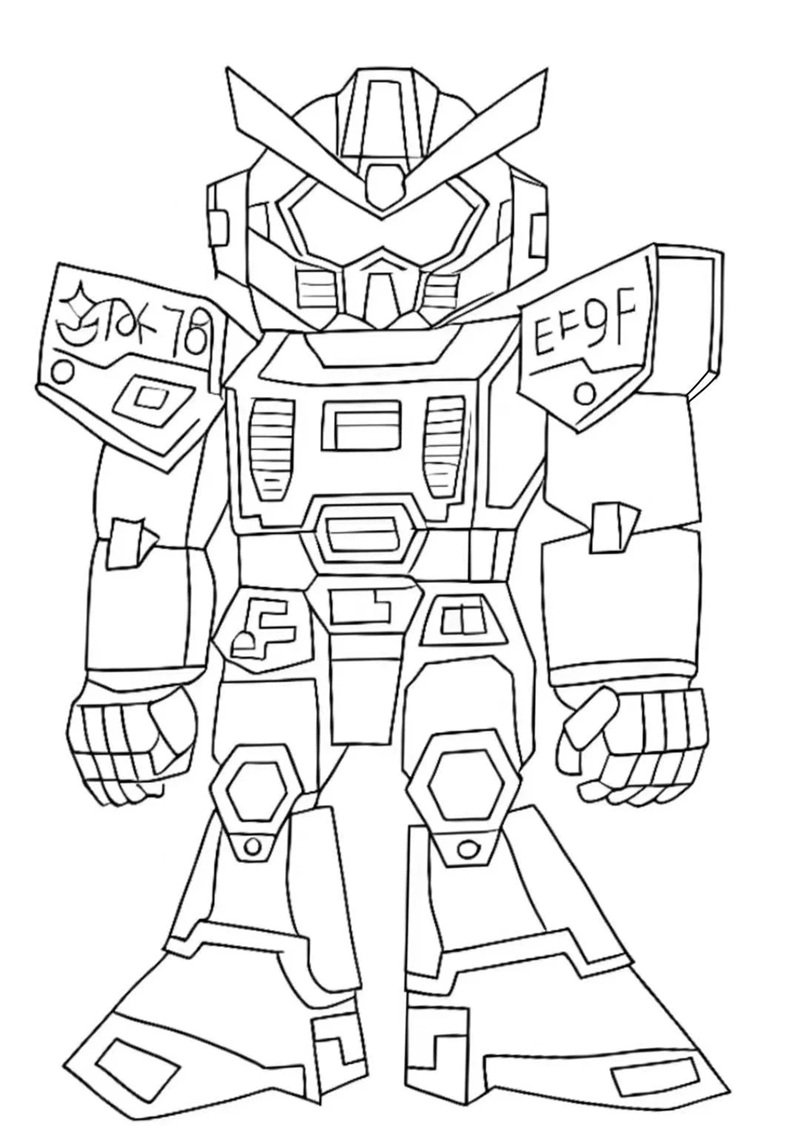 tranh tô màu robot 16