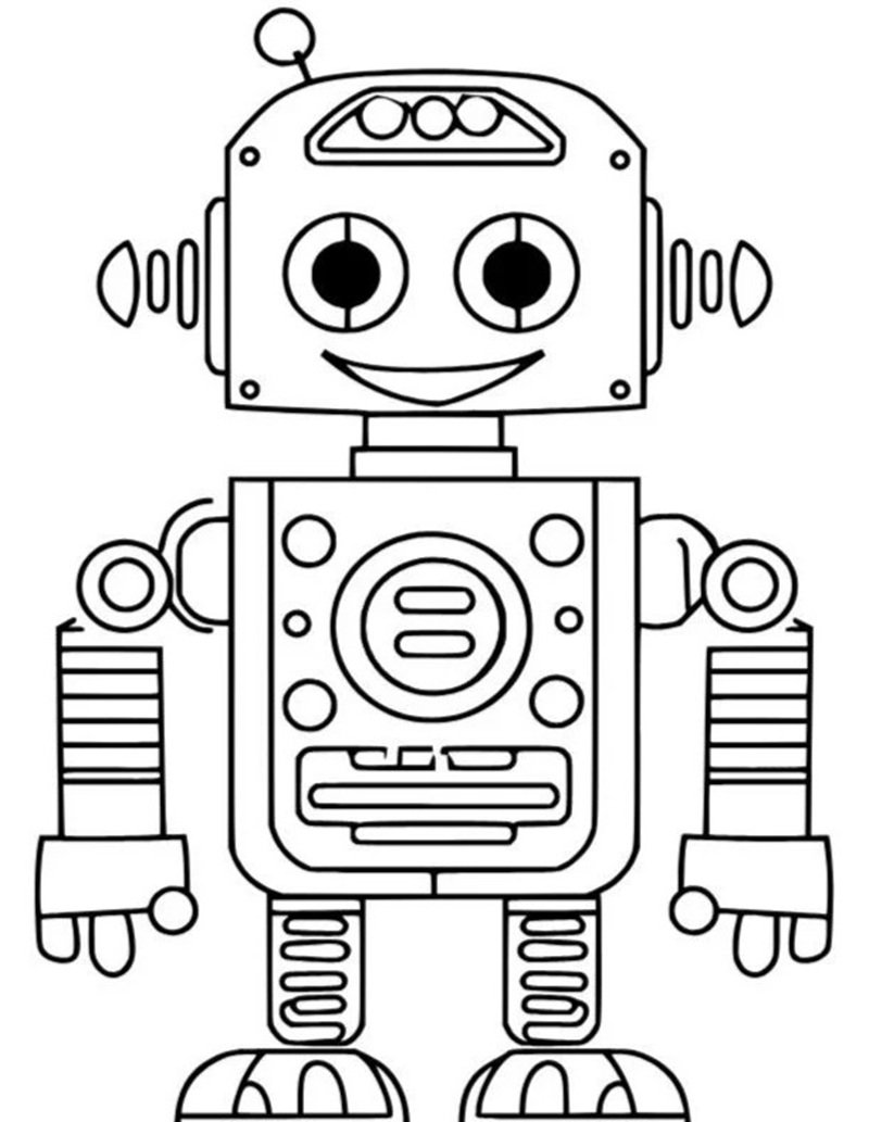 tranh tô màu robot 17