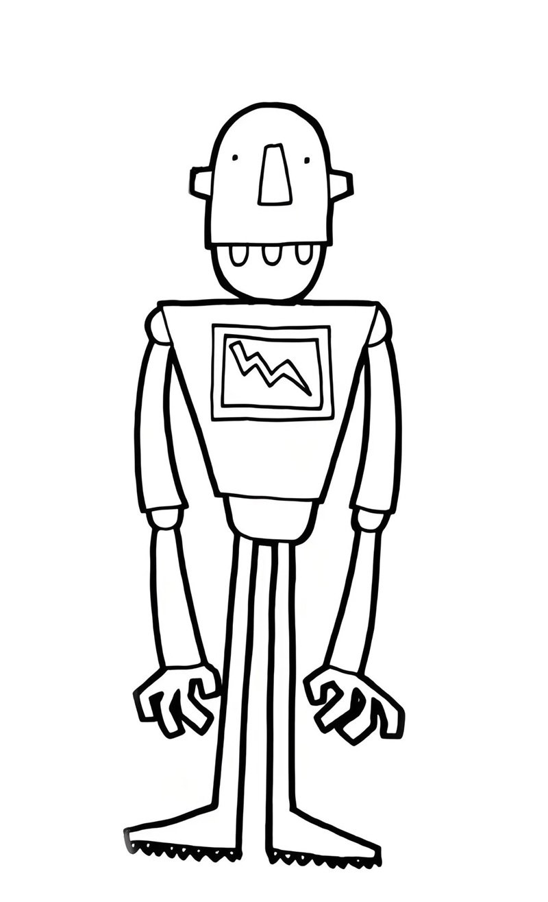 tranh tô màu robot 18