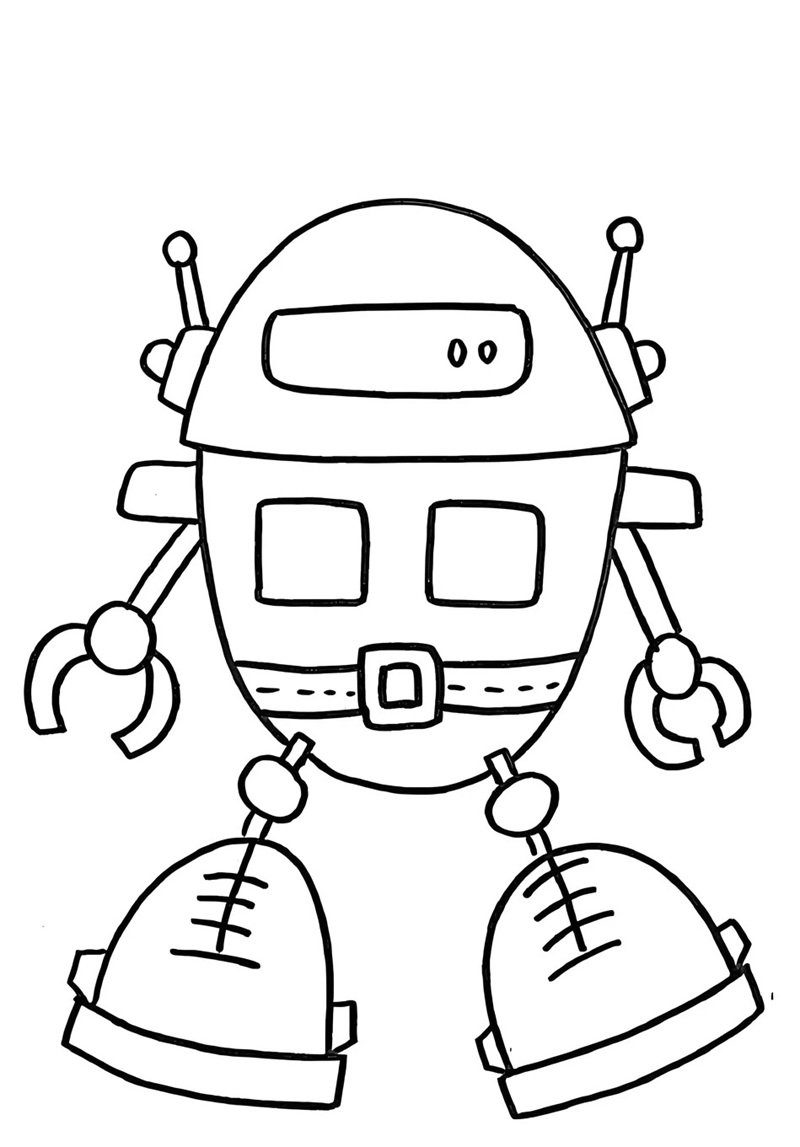 tranh tô màu robot 19