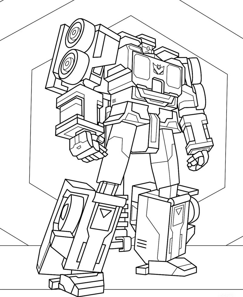 tranh tô màu robot 2