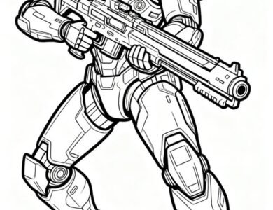 tranh tô màu robot 21