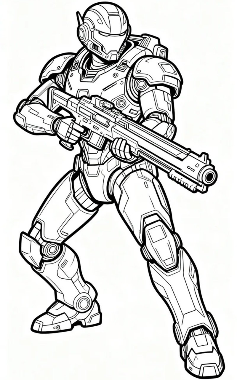 tranh tô màu robot 21