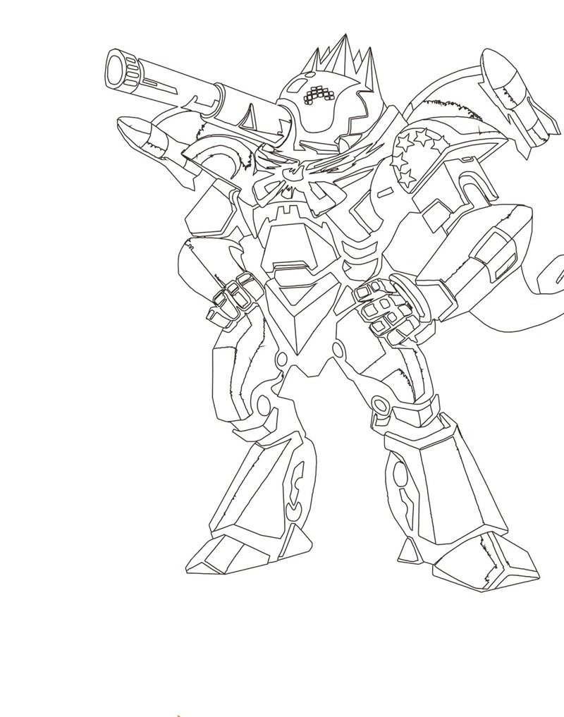 tranh tô màu robot 23