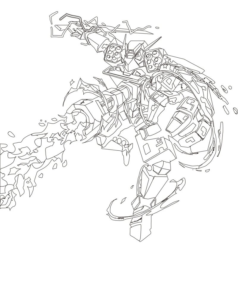 tranh tô màu robot 26