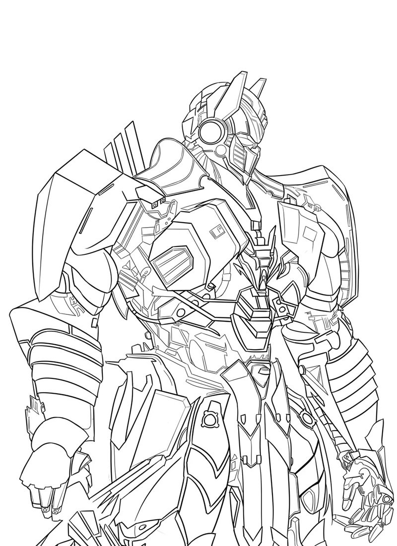 tranh tô màu robot 27