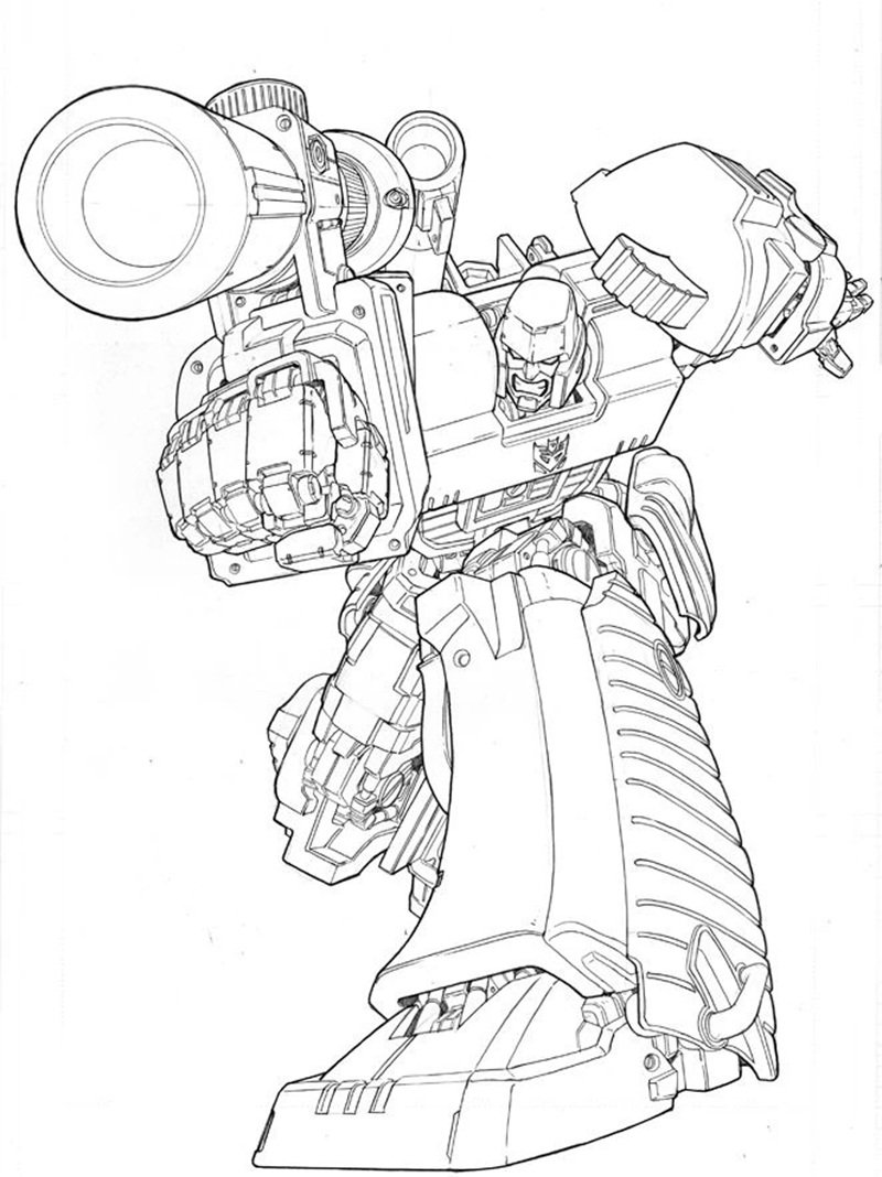 tranh tô màu robot 31