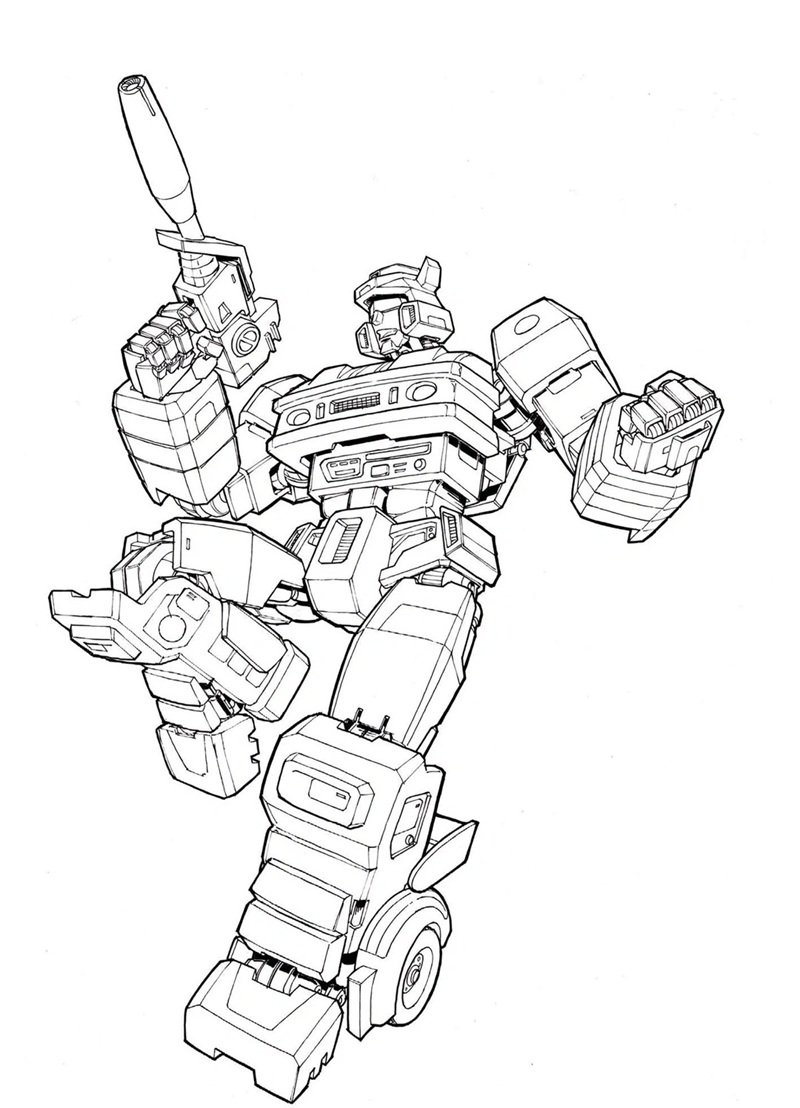 tranh tô màu robot 32
