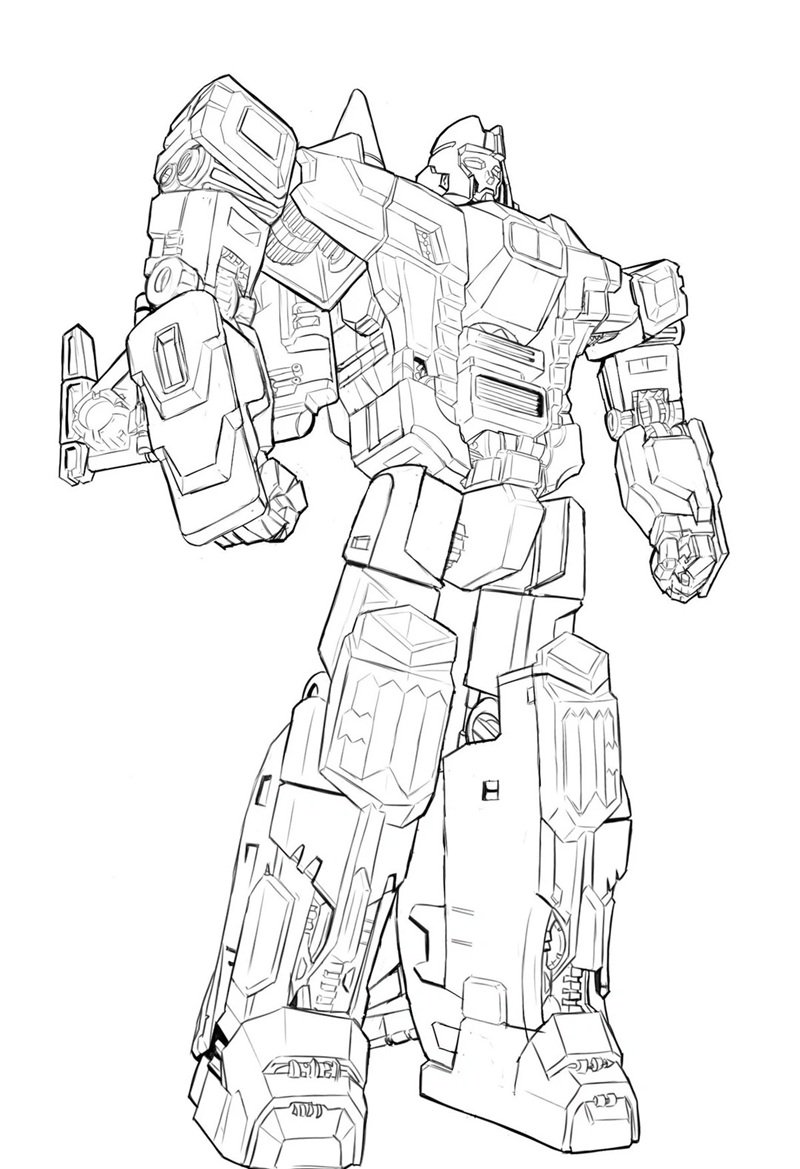 tranh tô màu robot 33