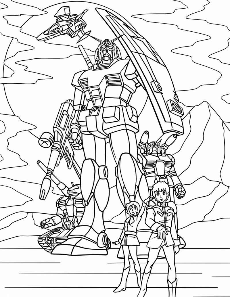 tranh tô màu robot 37