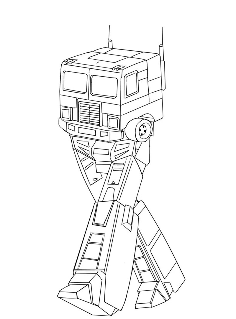 tranh tô màu robot 4