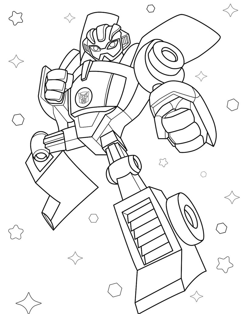 tranh tô màu robot 8