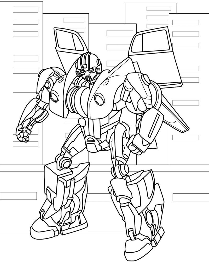 tranh tô màu robot 9