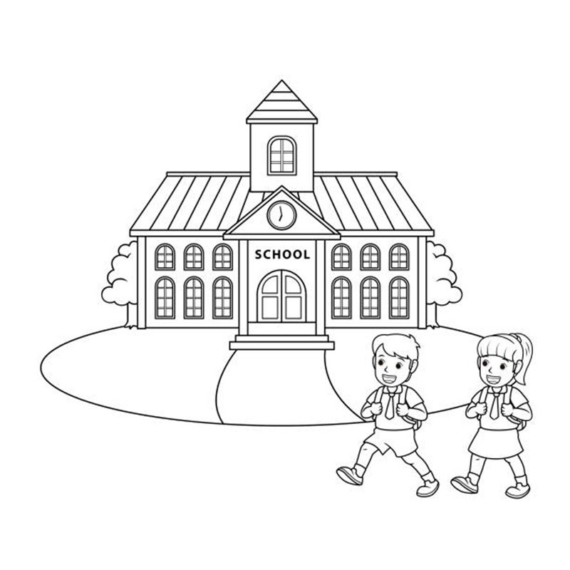 tranh tô màu trường mầm non 12