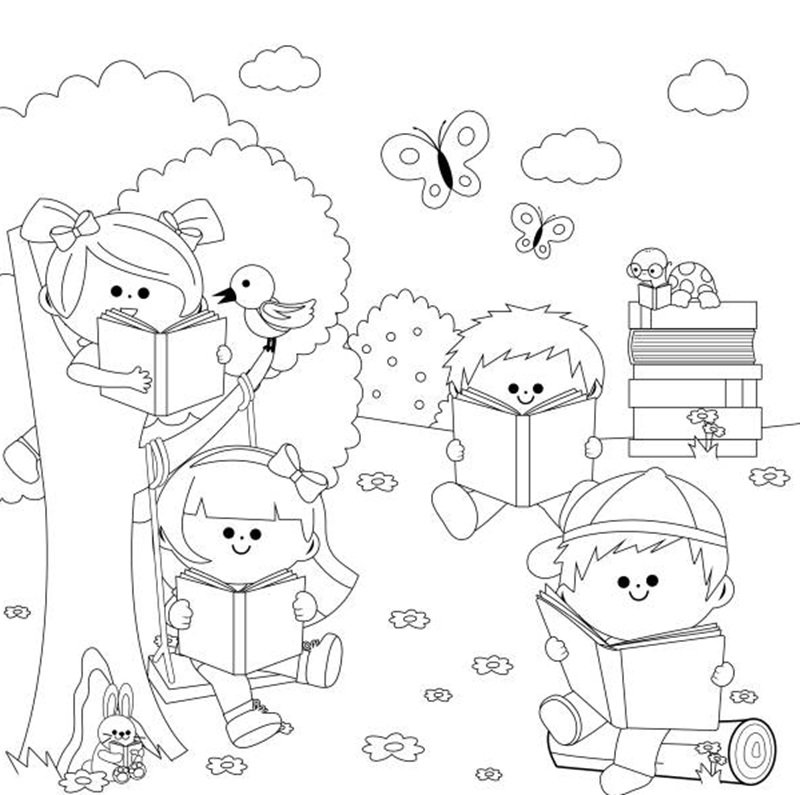 tranh tô màu trường mầm non 15