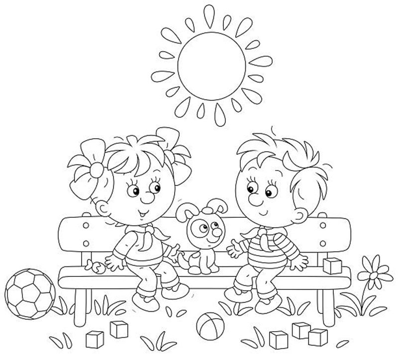 tranh tô màu trường mầm non 19