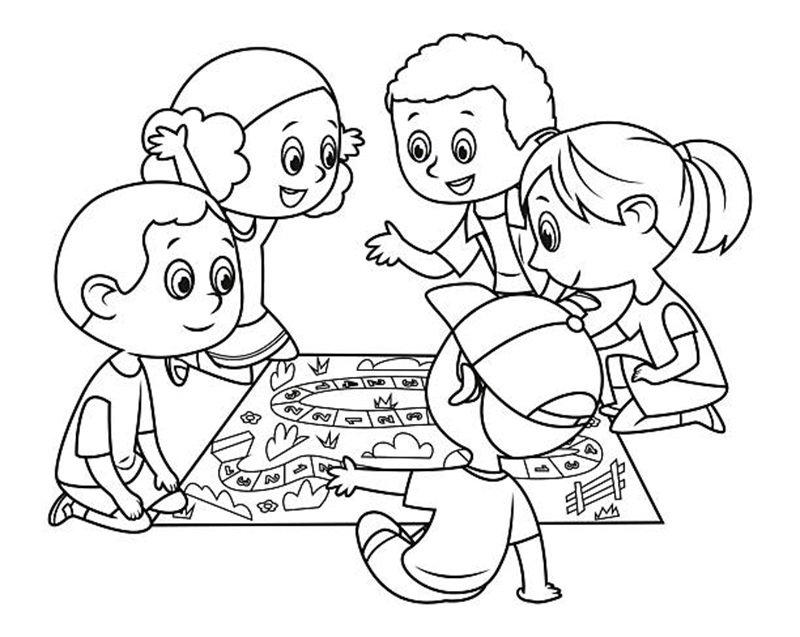 tranh tô màu trường mầm non 20