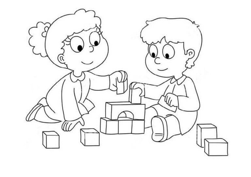 tranh tô màu trường mầm non 30