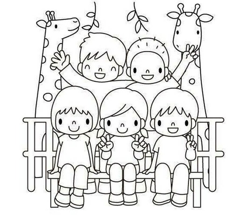 tranh tô màu trường mầm non 33