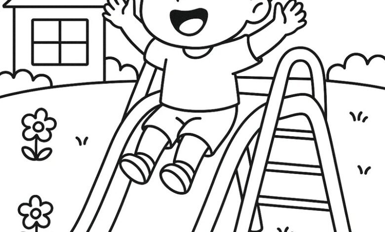 tranh tô màu trường mầm non 38