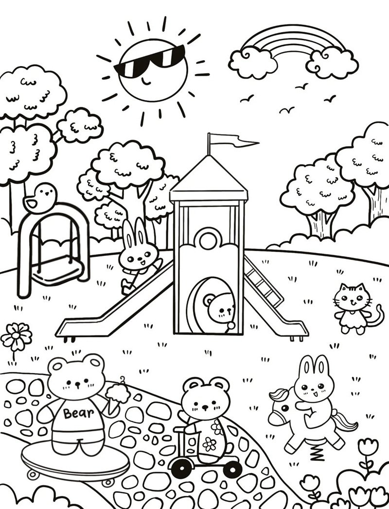 tranh tô màu trường mầm non 41